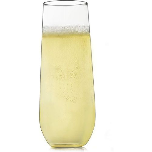  Libbey Stemless Champagne Flute Glasses, Set of 12