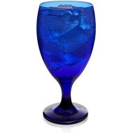 Libbey Premiere Cobalt Iced Tea Goblet Beverage Glasses, Set of 12 , Cobalt Blue Goblets (16.25 oz Frustration Free Packaging) -