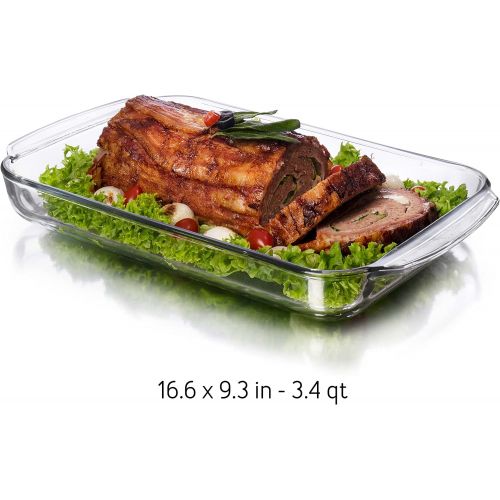  Libbey Bakers Basics 3-Piece Glass Casserole Baking Dish Set