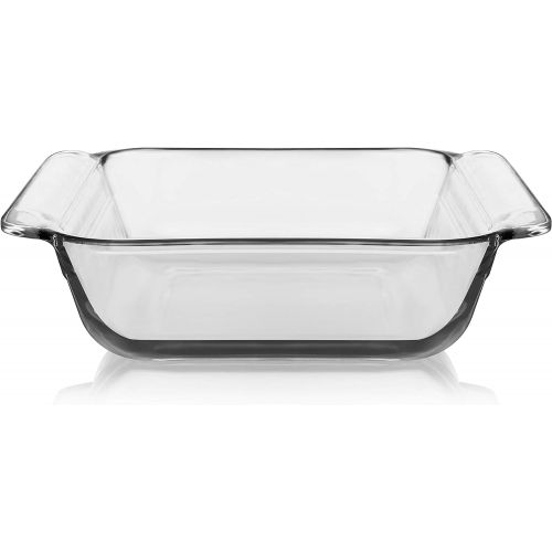  Libbey Bakers Premium 3-Piece Glass Casserole Baking Dish Set with 1 Cover