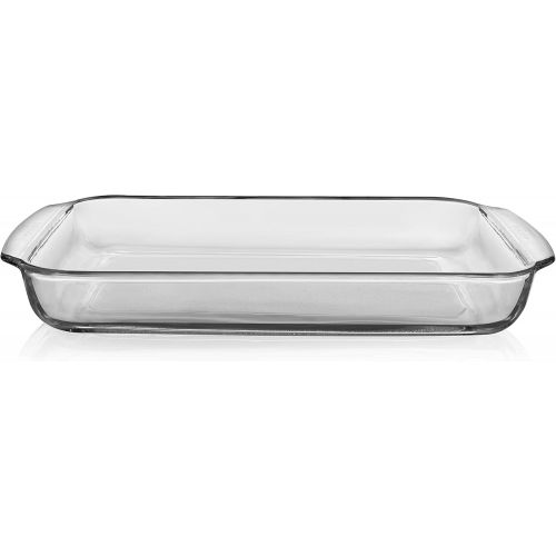  Libbey Bakers Premium 3-Piece Glass Casserole Baking Dish Set with 1 Cover