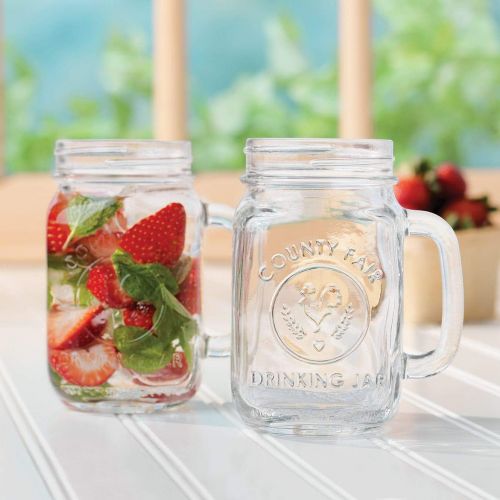  [아마존베스트]Libbey County Fair Glass Drinking Jars, Set of 12