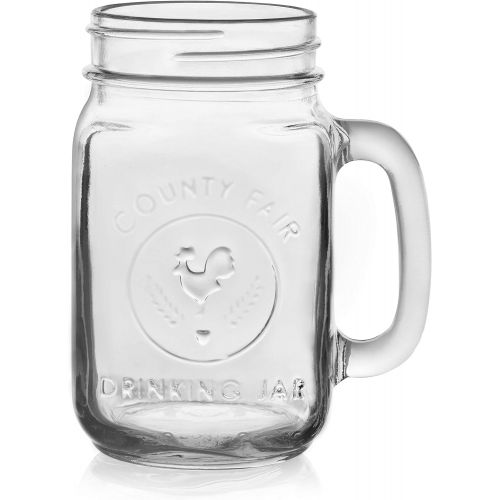  [아마존베스트]Libbey County Fair Glass Drinking Jars, Set of 12