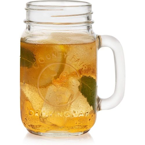  [아마존베스트]Libbey County Fair Glass Drinking Jars, Set of 12