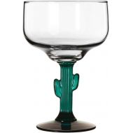 [아마존베스트]Libbey Cactus Margarita Glass with Juniper Stem (Set of 12), Multicolor