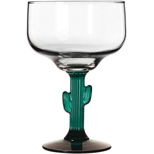  [아마존베스트]Libbey Cactus Margarita Glass with Juniper Stem (Set of 12), Multicolor