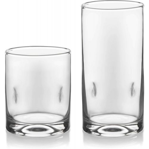  [아마존베스트]Libbey Impressions 16-Piece Tumbler and Rocks Glass Set