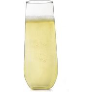 [아마존베스트]Libbey Stemless Champagne Flute Glasses, Set of 12, Clear, 8.5 oz -