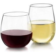 [아마존베스트]Libbey Stemless 12-Piece Wine Glass Party Set for Red and White Wines