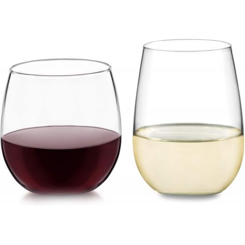  [아마존베스트]Libbey Stemless 12-Piece Wine Glass Party Set for Red and White Wines