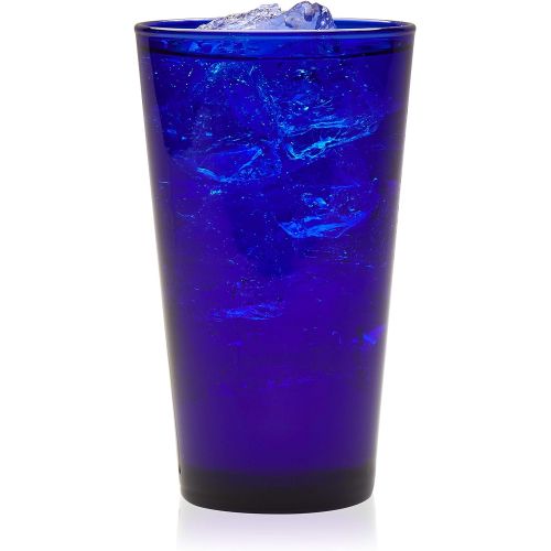  [아마존베스트]Libbey Cobalt Flare Tumbler Glasses, Set of 8