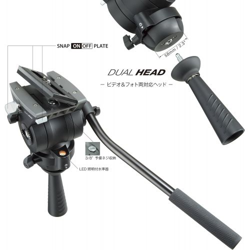  Libec ALX S8 Slider System, Includes Tripod, Fluid Head with Pan Handle, ALX S8 Slider, RC-20 Case, ALX S8 Slider Case