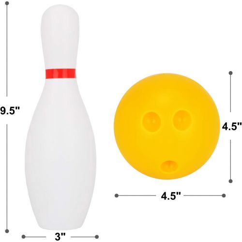  Liberry Kids Bowling Set Includes 10 Classical White Pins and 2 Balls, Suitable as Toy Gifts, Early Education, Indoor & Outdoor Games, Great for Toddler Preschoolers and School-age