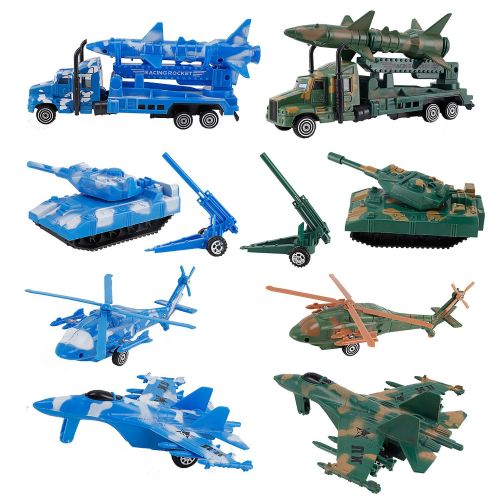 리버티임포트 Liberty Imports Action Figures Army Men Soldier Military Playset with Scaled Vehicles (52 pcs)