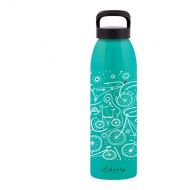 Liberty Bottleworks Traffic Jam Aluminum Water Bottle, Made in USA, 24oz, Bermuda, Standard Cap