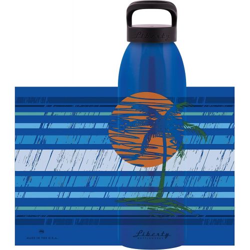  Liberty Bottleworks Soleil Aluminum Water Bottle, Made in USA, 24oz, Cosmic, Standard Cap