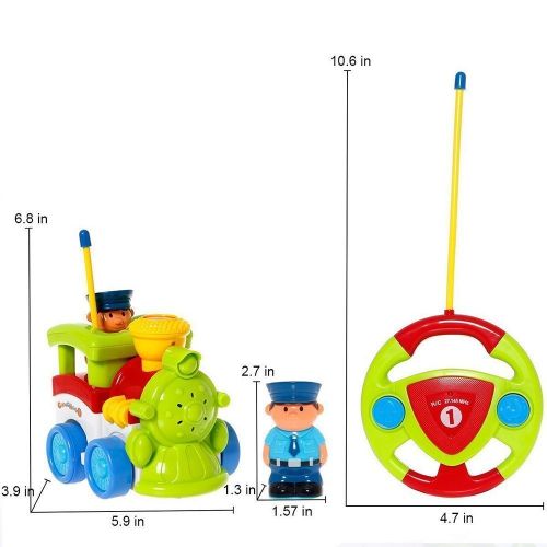 리버티임포트 Liberty Imports Cartoon R/C Train Car Radio Control Toy for Toddlers (English Packaging)