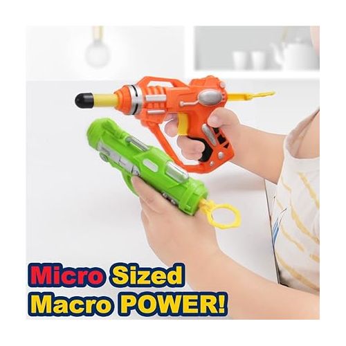 리버티임포트 6 Pack Mini Foam Dart-Firing Blasters Micro Toy Guns with 36 Darts - Multi Pack Nerf Compatible Bulk Party Favors Supplies for Kids