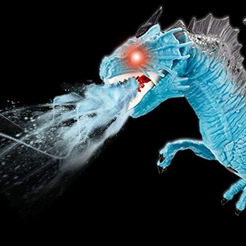 리버티임포트 [아마존베스트]Liberty Imports Dino Planet Remote Control RC Walking Dinosaur Toy with Breathing Smoke, Shaking Head, Light Up Eyes and Sounds (Ice Dragon (with Smoke))