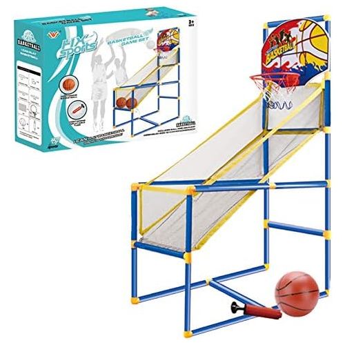 리버티임포트 [아마존베스트]Kids Arcade Basketball Hoop Shot Game - Indoor Sports Shooting System with Mini Hoop, Inflatable Ball and Pump
