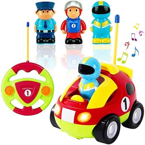 리버티임포트 [아마존베스트]Liberty Imports My First Cartoon R/C Race Car Radio Remote Control Toy for Baby, Toddlers, Children