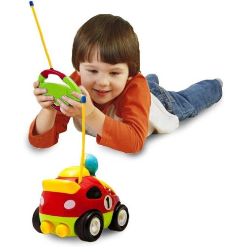 리버티임포트 [아마존베스트]Liberty Imports My First Cartoon R/C Race Car Radio Remote Control Toy for Baby, Toddlers, Children