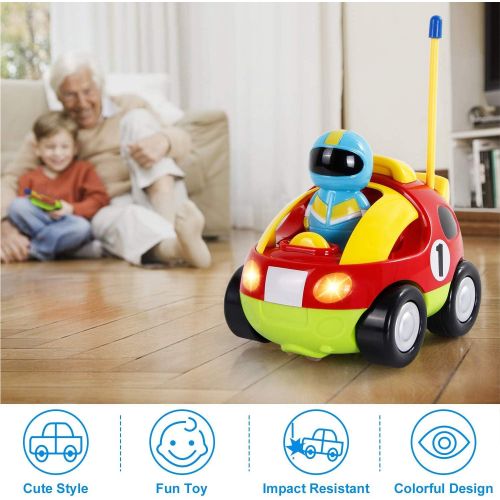 리버티임포트 [아마존베스트]Liberty Imports My First Cartoon R/C Race Car Radio Remote Control Toy for Baby, Toddlers, Children