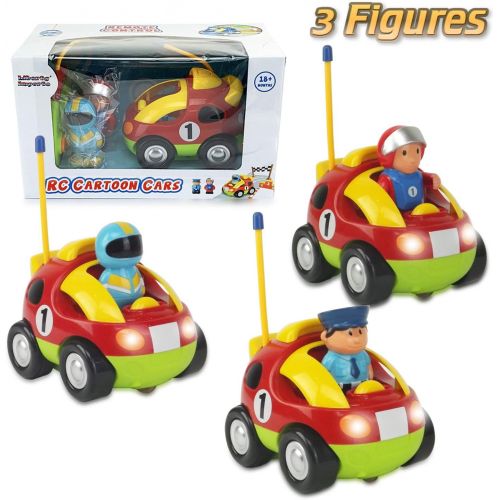 리버티임포트 [아마존베스트]Liberty Imports My First Cartoon R/C Race Car Radio Remote Control Toy for Baby, Toddlers, Children