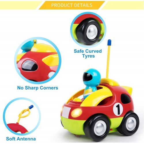 리버티임포트 [아마존베스트]Liberty Imports My First Cartoon R/C Race Car Radio Remote Control Toy for Baby, Toddlers, Children