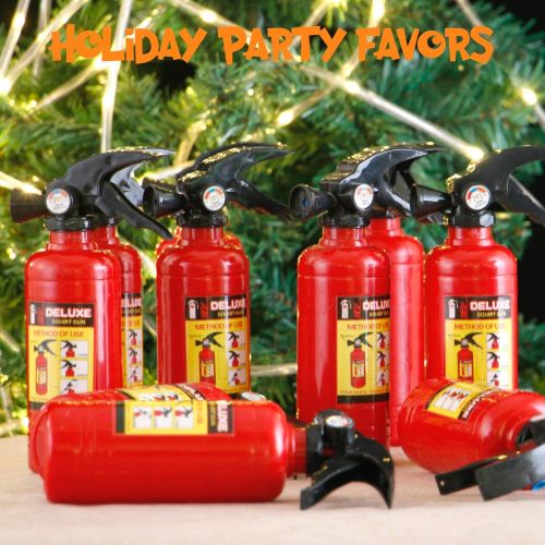 리버티임포트 Liberty Imports 7 Inch Fire Extinguisher Squirt Toys - 12 Pack - Firefighter Water Guns with Realistic Design - Fun Fireman Squirters for Kids Party Favors