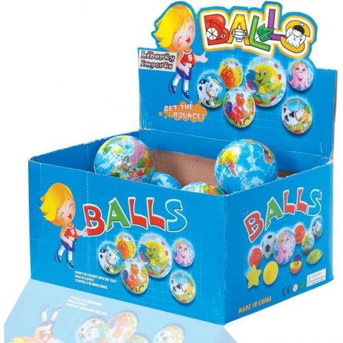 리버티임포트 Liberty Imports 24 Pack - Mini Globe Planet Earth Soft Foam Stress Ball Toy Bulk Educational Novelties for Kids, School, Classroom, Party Favors - (2.5 inches Inches)