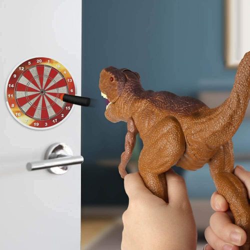 리버티임포트 Liberty Imports Dino Planet Dinosaur Foam Dart Gun T-Rex Toy - Realistic Tyrannosaurus Rex Model for Kids with Shooting Roaring Sounds and Light Up Eyes