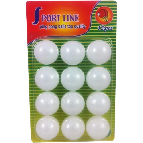 리버티임포트 Liberty Imports Beer Ping Pong Balls - Pack of 12 Table Tennis Balls - Lightweight Durable Seamless White Bulk for Party Carnival Games