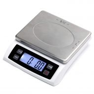 [아마존베스트]Libra Measurement 110 lb (50 kg) Digital Postal Scale, Piece Counting, Wide Stainless Steel Pan, AC Adapter, Backlit LCD, Multiple Weight Unit, Capacity: Max 50 kg (110 lb), MIN 5 g (0.2 oz), Readab