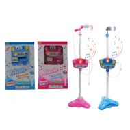 Licensed (2-3 business days delivery) Kids Karaoke Microphone Musical Toys Adjustable Stand Karaoke Machine Light MP3(COLOR MAY VARY)