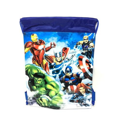  Licensed Avengers Marvel Avengers Character Authentic Licensed Wallet, Pencil Case, Sling Backpack Bag-3 Items-Blue