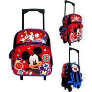 Licensed Mickey Mouse Disney Mickey Mouse Toddler Rolling School Backpack 12 Canvas Boys Book Bag