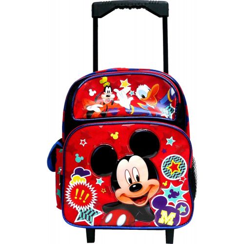  Licensed Mickey Mouse Disney Mickey Mouse Toddler Rolling School Backpack 12 Canvas Boys Book Bag
