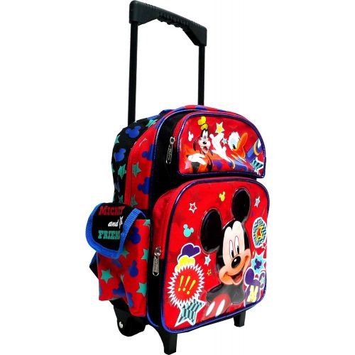  Licensed Mickey Mouse Disney Mickey Mouse Toddler Rolling School Backpack 12 Canvas Boys Book Bag