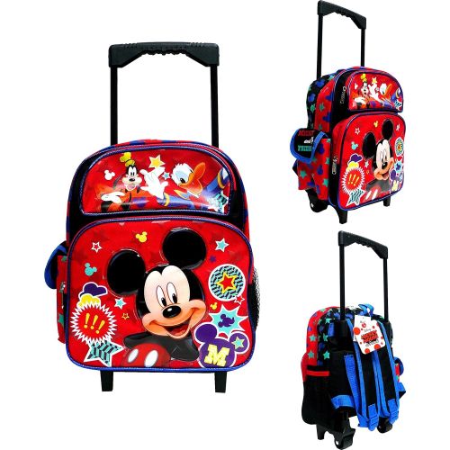  Licensed Mickey Mouse Disney Mickey Mouse Toddler Rolling School Backpack 12 Canvas Boys Book Bag