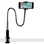 [아마존핫딜]Licheers Flexibler Schwanenhals Handy Halterung, Bett Handy Halter verstellbar 90cm Stander fuer iPhone Samsung Huawei Smartphone und mehr (Schwarz)