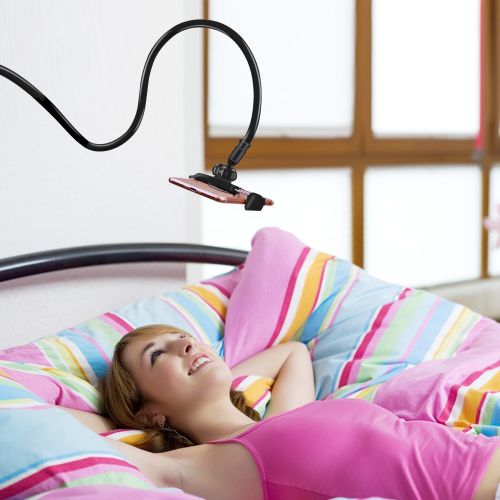  [아마존 핫딜]  [아마존핫딜]Licheers Flexibler Schwanenhals Handy Halterung, Bett Handy Halter verstellbar 90cm Stander fuer iPhone Samsung Huawei Smartphone und mehr (Schwarz)