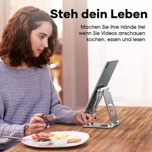  [아마존베스트]Licheers Adjustable tablet stand, table tablet stand: universal tablet holder compatible with 2018 Pad Pro 10.5/9.7, Pad Air 2 3 4, Pad Mini 2 3 4 and devices from 4-13 inches (sil