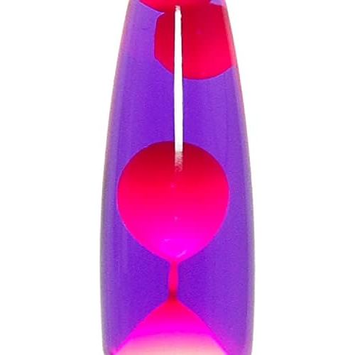  Licht-Erlebnisse Lavalampe 35cm rot lila Timmy E14 25W mit Kabelschalter Geschenkidee Weihnachten inklusive Leuchtmittel Magmaleuchte
