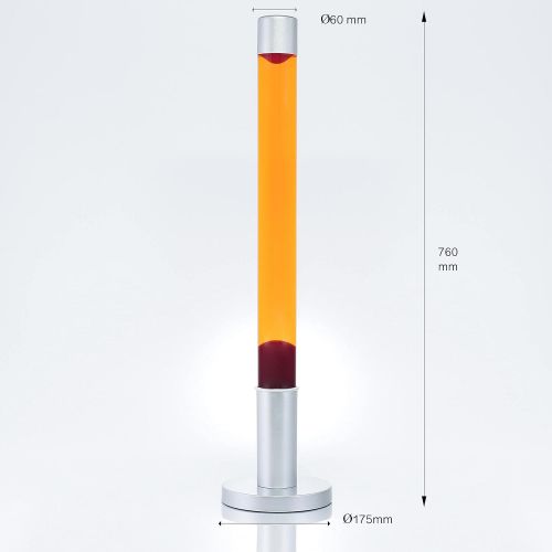  Licht-Erlebnisse Dekorative XXLAlan 76 cm hohe Lavalampe Stehleuchte in orange rot Magmalampe inklusive Leuchtmittel Kabelschalter Lavaleuchte