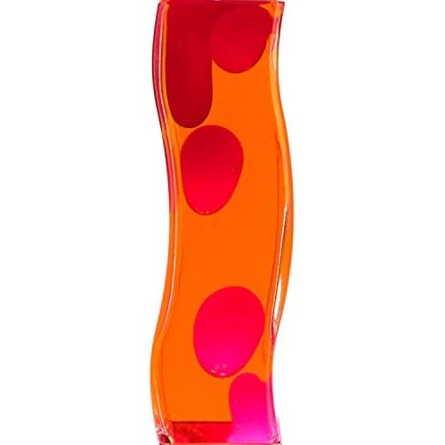  Licht-Erlebnisse Aufregende Lavalampe Rot Orange 42cm hoch Wellenform Stimmungslicht Tischlampe Jugendzimmer Wohnzimmer