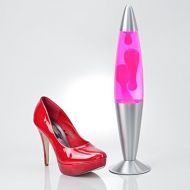 Licht-Erlebnisse Extravagante Lavalampe Pink Wachs Fluessigkeit 42cm Stimmungslicht Tischleuchte Jugendzimmer Wohnzimmer