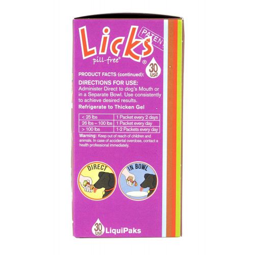  Licks Pill Free Licks - ElderDog Supplements - Omega 3 Fish Oil, Glucosamine, Methylsulfonylmethane (MSM), L-Carnitine, Coenzyme Q10, and Green Lipped Mussel