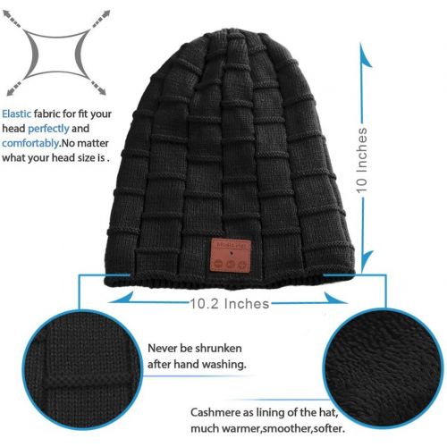  LICORNE Bluetooth Beanie Hat, Smart Wireless Music Beanie for Outdoor Sport Skiing Skating Hiking Camping, Men and Women