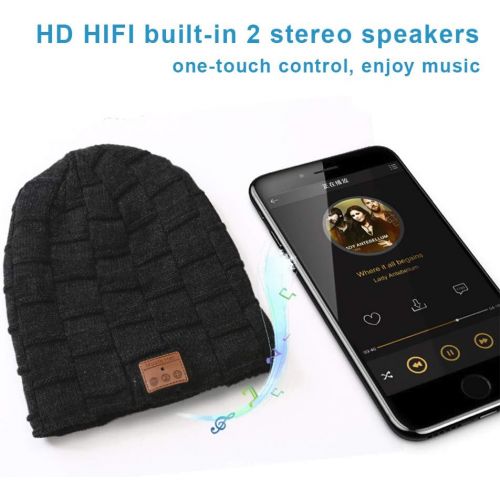  LICORNE Bluetooth Beanie Hat, Smart Wireless Music Beanie for Outdoor Sport Skiing Skating Hiking Camping, Men and Women